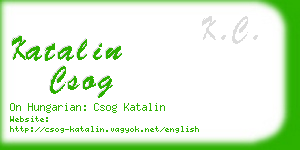 katalin csog business card